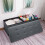Folding Linen Storage Stool Fine Linen, Dark Grey 5