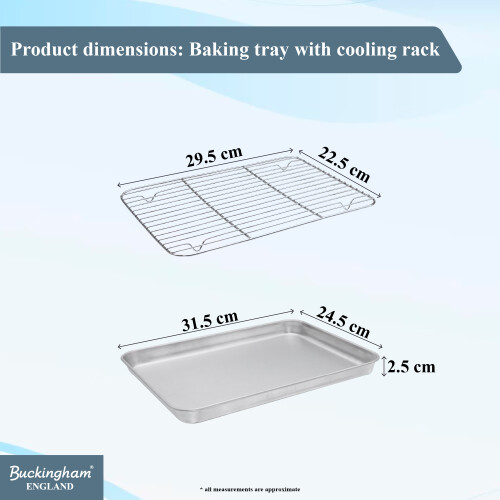 Buckingham Stainless Steel Baking Tray with Cooling Rack 1