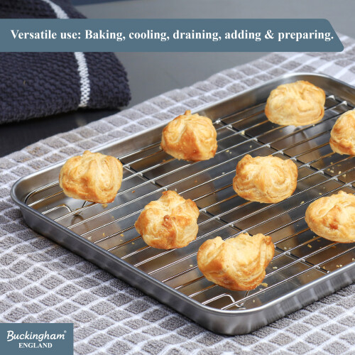 Buckingham Stainless Steel Baking Tray with Cooling Rack 2