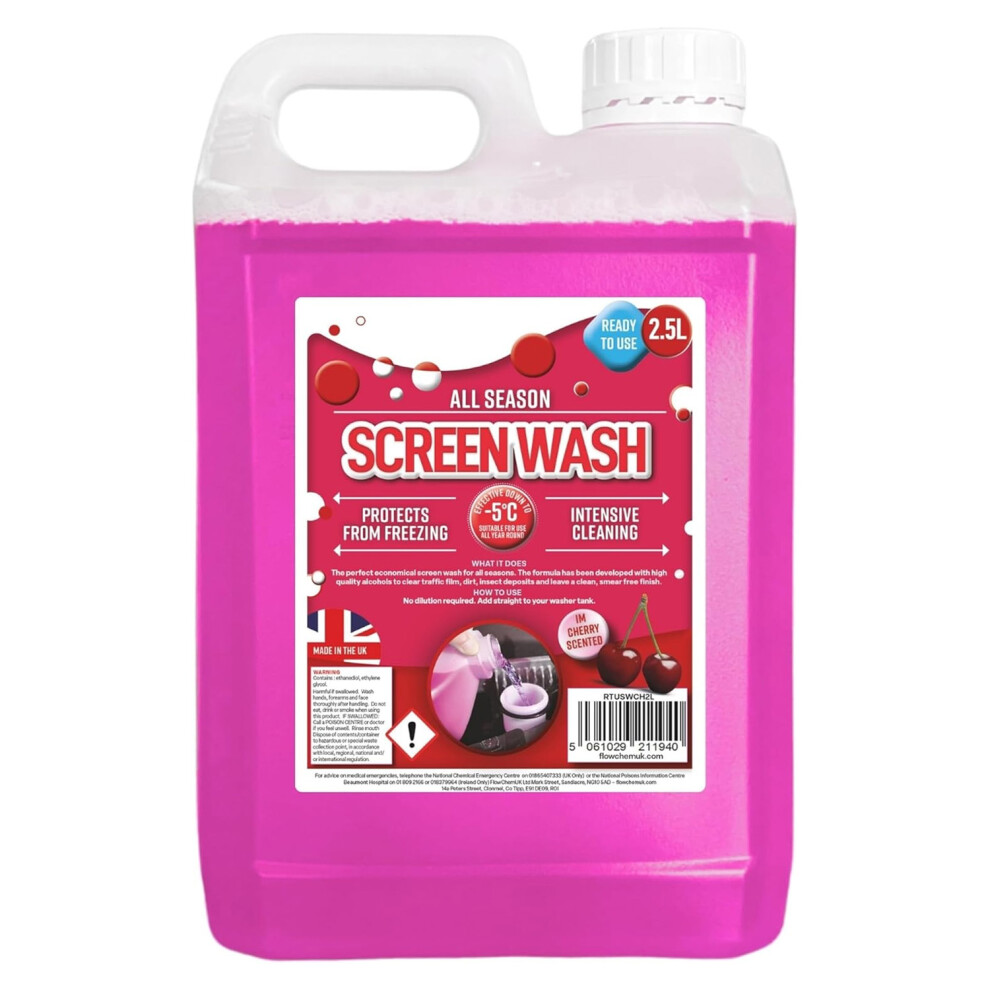 4 X 2.5L Cherry Scent All Season Screenwash 5056061835940