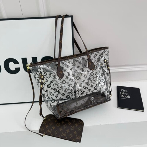 (White) Transparent PVC presbyopic shoulder bag