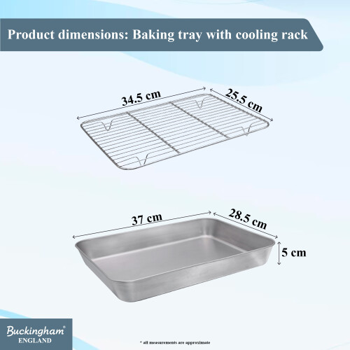 Buckingham Stainless Steel Baking Tray with Cooling Rack 1