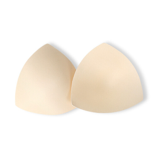 YZ007 Triangle Sponge Bra Pads Hudfarve One Size (2 Par) 1