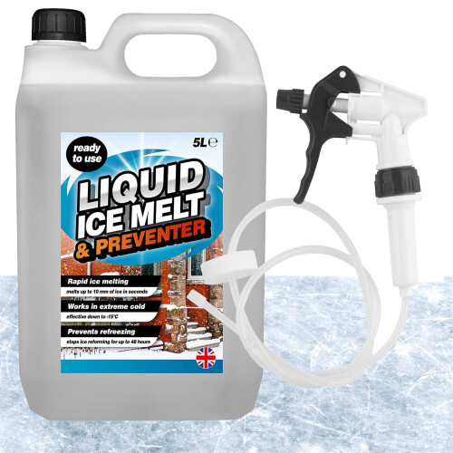 1 x 5L Rapid Liquid Ice Melt & Preventer with Long Hose Trigger 1