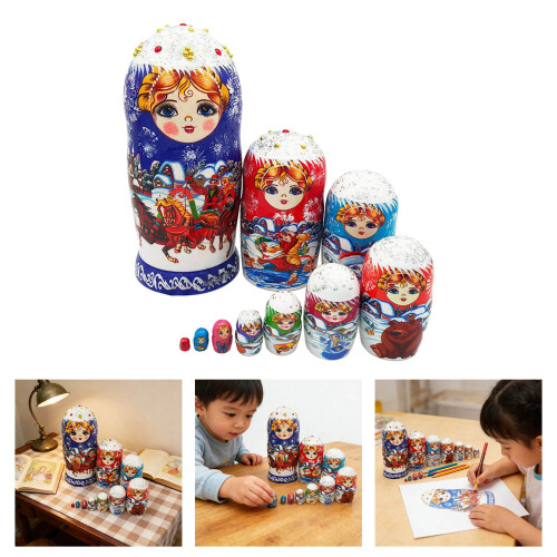 10 Layer Russian Matryoshka Nesting Doll FairyTale Design 1