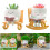 Creative Rocking Chair/Swing Faces Succulents Planter Cute-2 3
