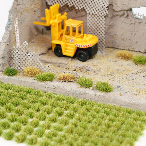 Model Scenery Miniature Grass Tufts Set for-Autumn yellow 2