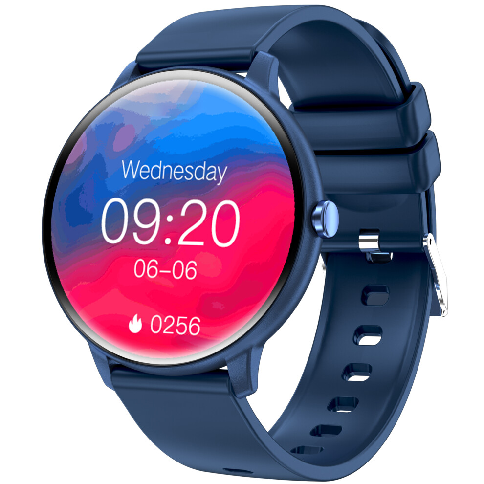 Smartwatch With Ecg, Heart Rate Monitor, Blood Pressure Monitor, Sleep Tracker & Pedometer Blue 7314281066598