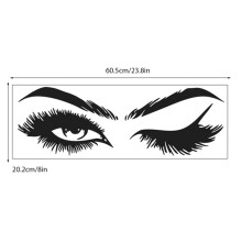 Wandaufkleber mit Wimpern 60,5 20,2 cm, 45 g Wie abgebildet