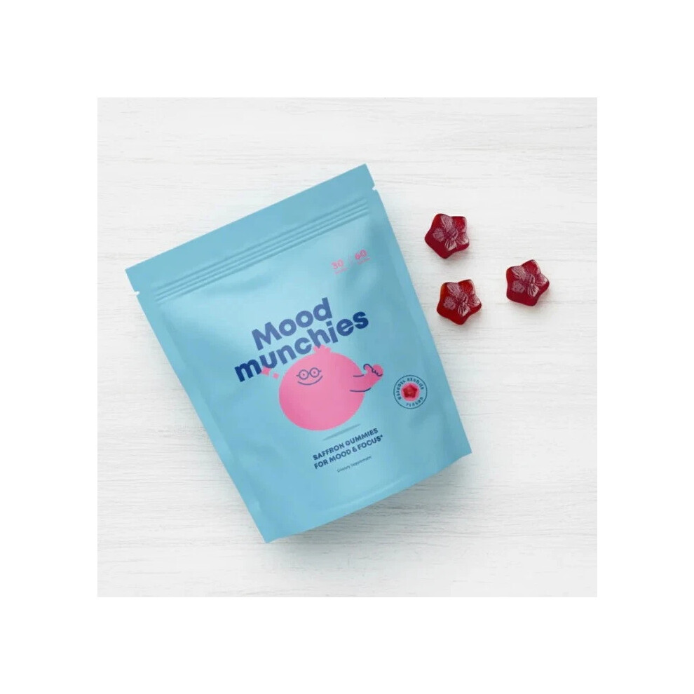 (60 Gummies) 60pcs Saffron Gummies - Mood Balance & Focus Dietary Supplement for Kids