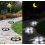 Solar Light Solar Deck Light  Outdoor Step Pathway Lantern Garden Security Lamp White Light  Waterproof 2
