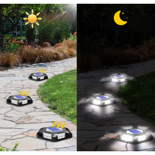 Solar Light Solar Deck Light  Outdoor Step Pathway Lantern Garden Security Lamp White Light  Waterproof 1