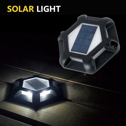 Solar Light Solar Deck Light  Outdoor Step Pathway Lantern Garden Security Lamp White Light  Waterproof