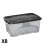 Strata 8 x 42L Clear Storage Box with Black Lid, Stackable and Nestable Design Storage Solution 1