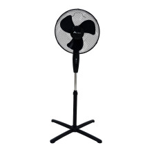 Alivio 45W Pedestal Cooling Fan, 3 Blade, Quiet, Adjustable Floor Fan (Black)