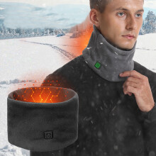 Verwarmde sjaal, USB-voeding, 3 warmtestanden, grijs