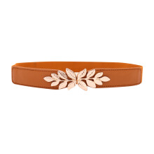 Cinto de corrente boho para cintura feminina, marrom, tamanho único