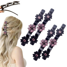 Rhinestone Braided Hair Clips for Women and Girls 4PCS