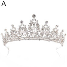 Alloy and Rhinestone Wedding Hair Tiara for Bridal Headpiece