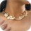 Chunky guld statement choker halskæde til kvinder 1