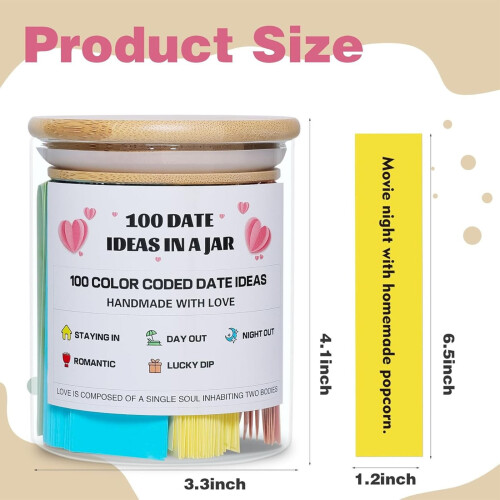 Valentine's Day Gift Bible Jar with 100 Date Ideas 1