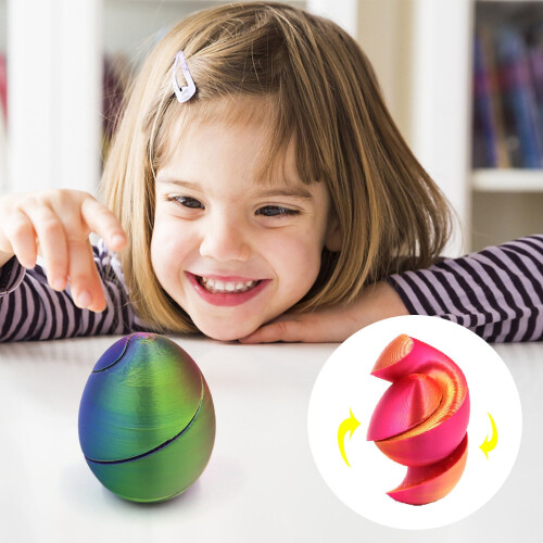 Σπιράλ παιχνίδι Fidget με αυγό – Τρισδιάστατα εκτυπωμένο πασχαλινό παιχνίδι 1