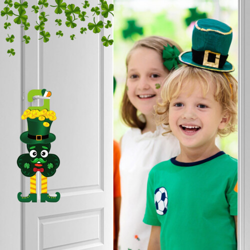 Dørophæng til St. Patricks dag – Guldmønt Shamrock, 25x