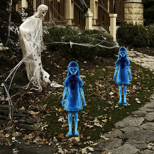 Πινακίδες αυλής για το Halloween, πλαστικές, 40cm, 2 τεμάχια 2