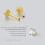 Gold Stud Earrings 16G Flat Back Titanium Internal Thread 2