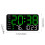 Green LED Digital Wall Clock with Alarm, Calendar & 3