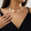 Chunky guld statement choker halskæde til kvinder 2