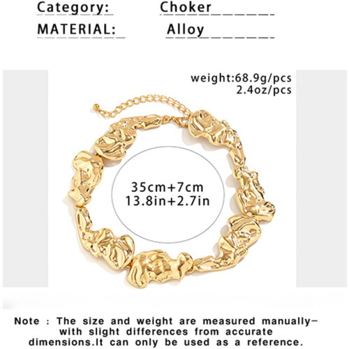 Chunky guld statement choker halskæde til kvinder 2
