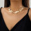 Chunky guld statement choker halskæde til kvinder 4