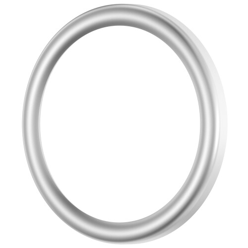 Compatível com CMF Watch Pro 2: Aro Metálico + Película de Vidro Silver