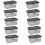Strata 10 x 42L Clear Storage Box with Black Lid, Stackable and Nestable Design Storage Solution 9