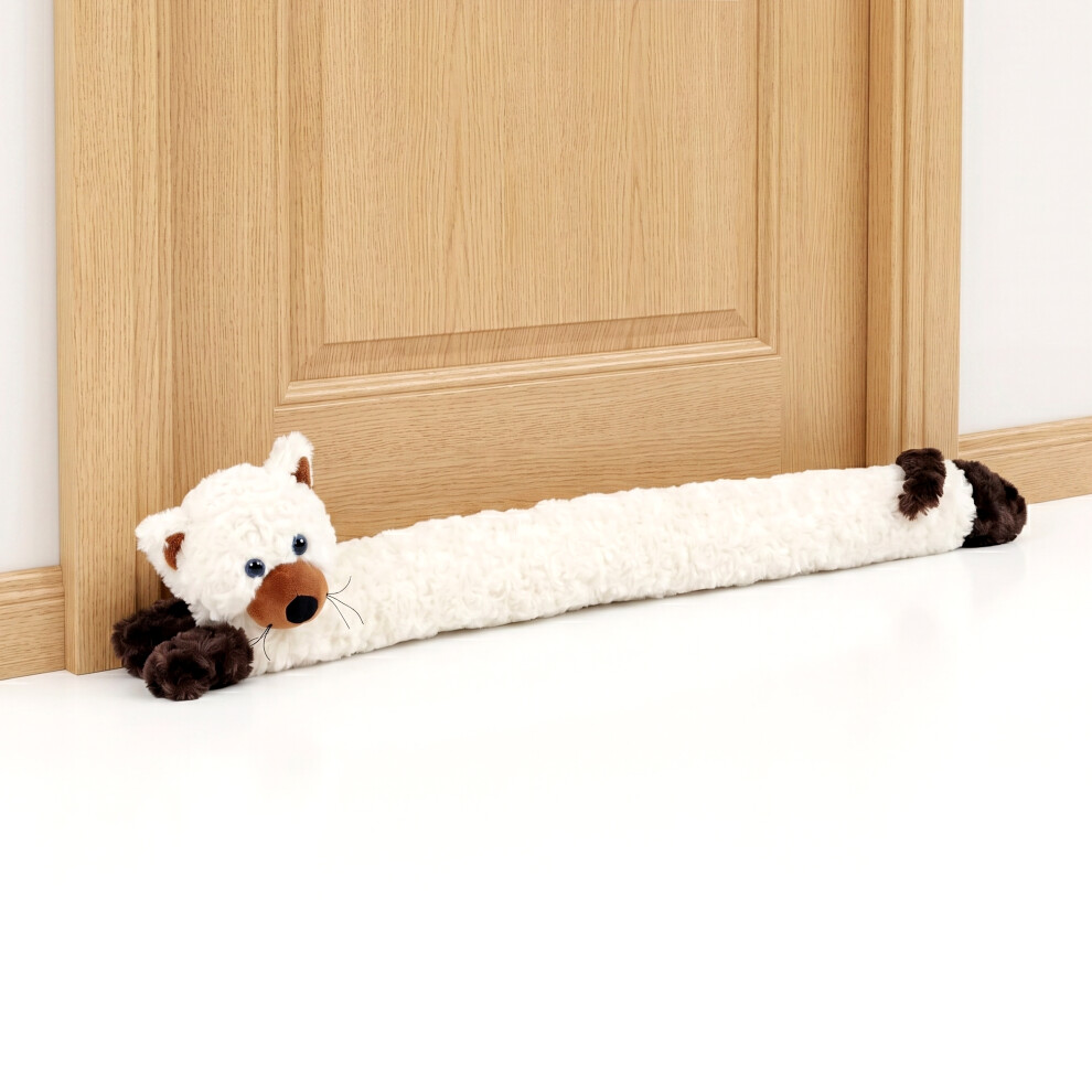 (Cream Cat) The Magic Toy Shop Novelty Dog or Cat Micro-fleece Soft and Cuddly Draught/Draft Excluder