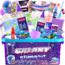 (1pcs) Galaxy Slime Kit DIY Crystal Mud Bubble Foam Sludge Stress Relief Toy Gift for Kids Girls