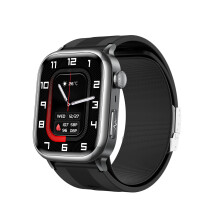 Smartwatch mit Luftpumpe, Blutdruck und EKG – Gesundheitsüberwachung und Bluetooth-Anruf Black
