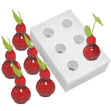 Food Grade Silicone Baking Molds Easy Demolding Six Cavity Gourd