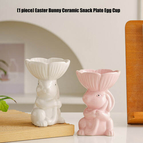 Easters Rabbit Eggs Cup for Holiday Table Setting White-White 1
