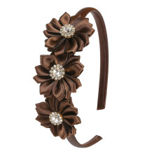 Soft Fabric Floral Rhinestones Hair Hoop Props with Nonslip-3