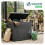 VOUNOT 126L Outdoor Storage Box with Lid, Lockable Deck Box, Black 3