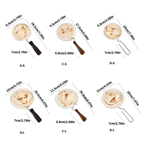 3pcs Washable Cloth Coffee Filter Pouches Coffee Sock-D S