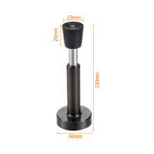 Hydraulischer Türstopper, Optionen zum Bohren/ohne Bohren Black 12 cm