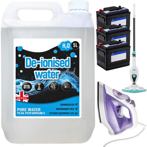 4 x 5 Litre Deionised Water Mineral-Free
