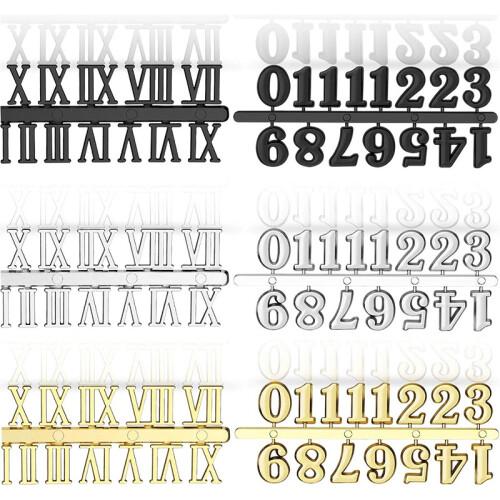 DIY Uhr Zifferblatt Set - Gold, Silber, Schwarz
