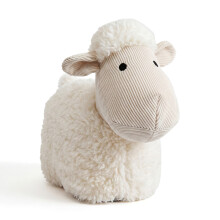 GEEZY Large Heavy Fabric Animal Novelty Door Stop Door Stopper Fluffy Sheep
