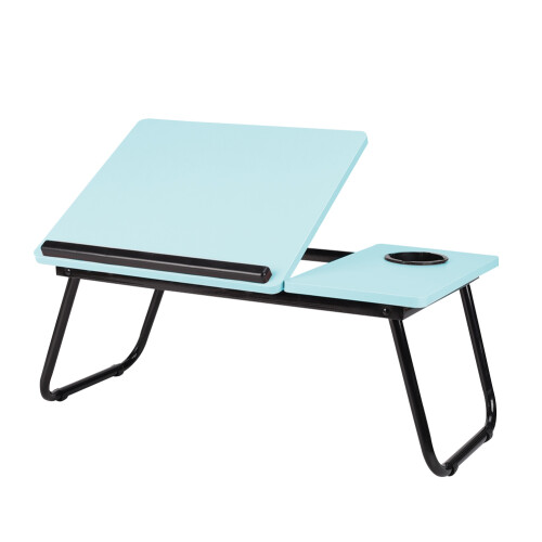 Living And Home Adjustable Laptop Bed Desk with Cup Holder, Blue 2