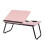 Living And Home Adjustable Laptop Bed Desk with Cup Holder, Pink 3