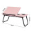 Living And Home Adjustable Laptop Bed Desk with Cup Holder, Pink 6